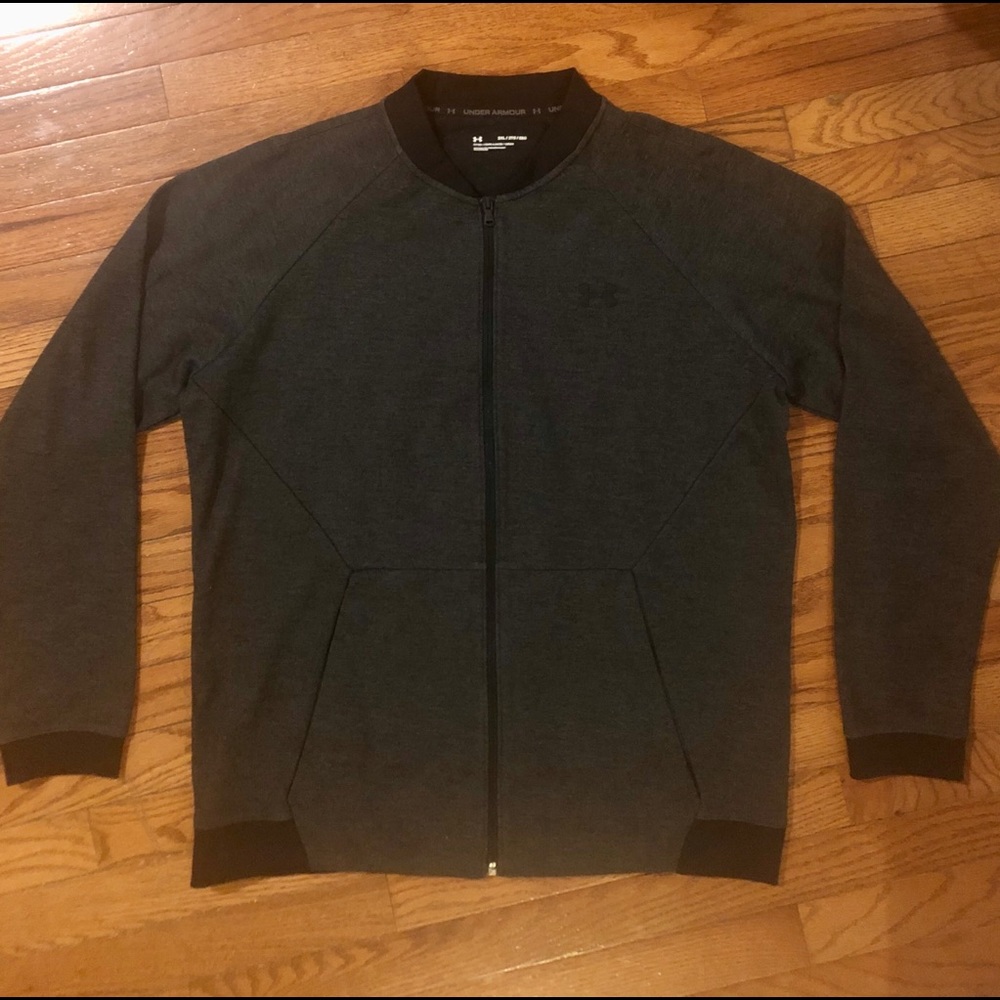 Under Armour Zip-Up Sweater | Gray and Black